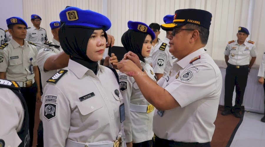 Perkuat Pengawasan Internal, Kakanwil Ditjenpas Kalsel Kukuhkan 65 Petugas Satops Patnal