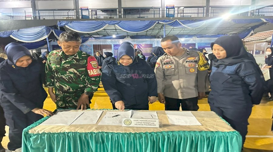 Lapas Perempuan Palembang Gelar Razia Gabungan, Tegaskan Komitmen Zero Halinar 