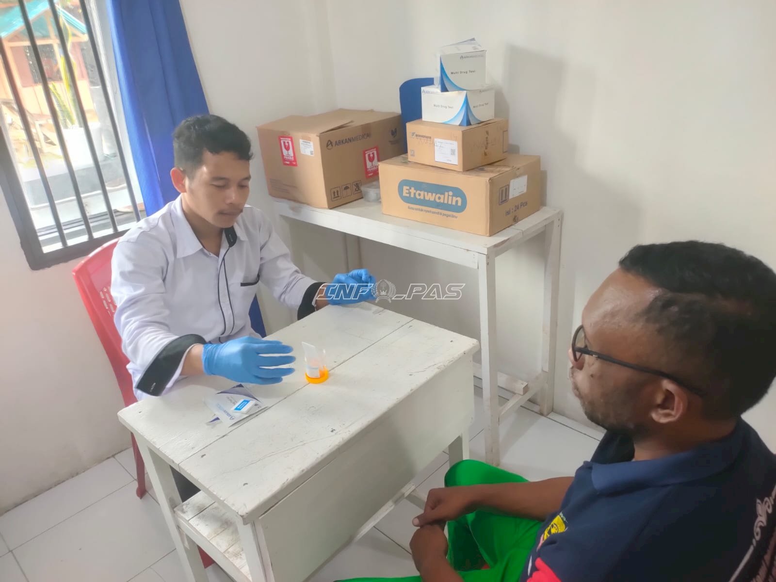 Cegah Penyalahgunaan Narkoba, Lapas Wahai Tes Urine Warga Binaan Baru