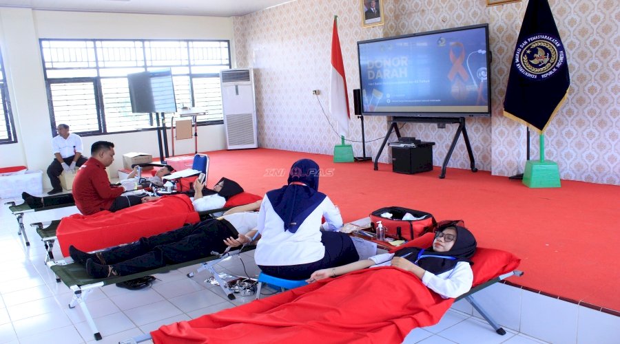 Meriahkan HBP Ke-62, Kanwil Ditjenpas Sultra Selenggarakan Donor Darah