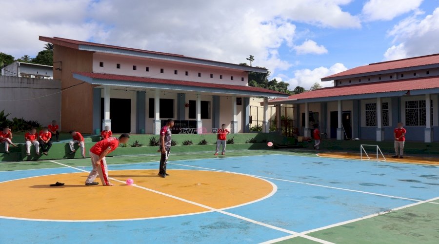 Pertandingan Gawang Mini Meriahkan Porseni Hari Ke-2 di LPKA Ambon
