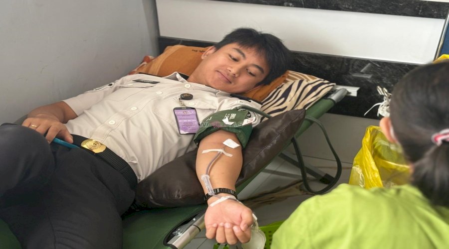 Wujud Nyata Kepedulian, Kanwil Ditjenpas Sulbar Gelar Aksi Donor Darah HBP Ke-62