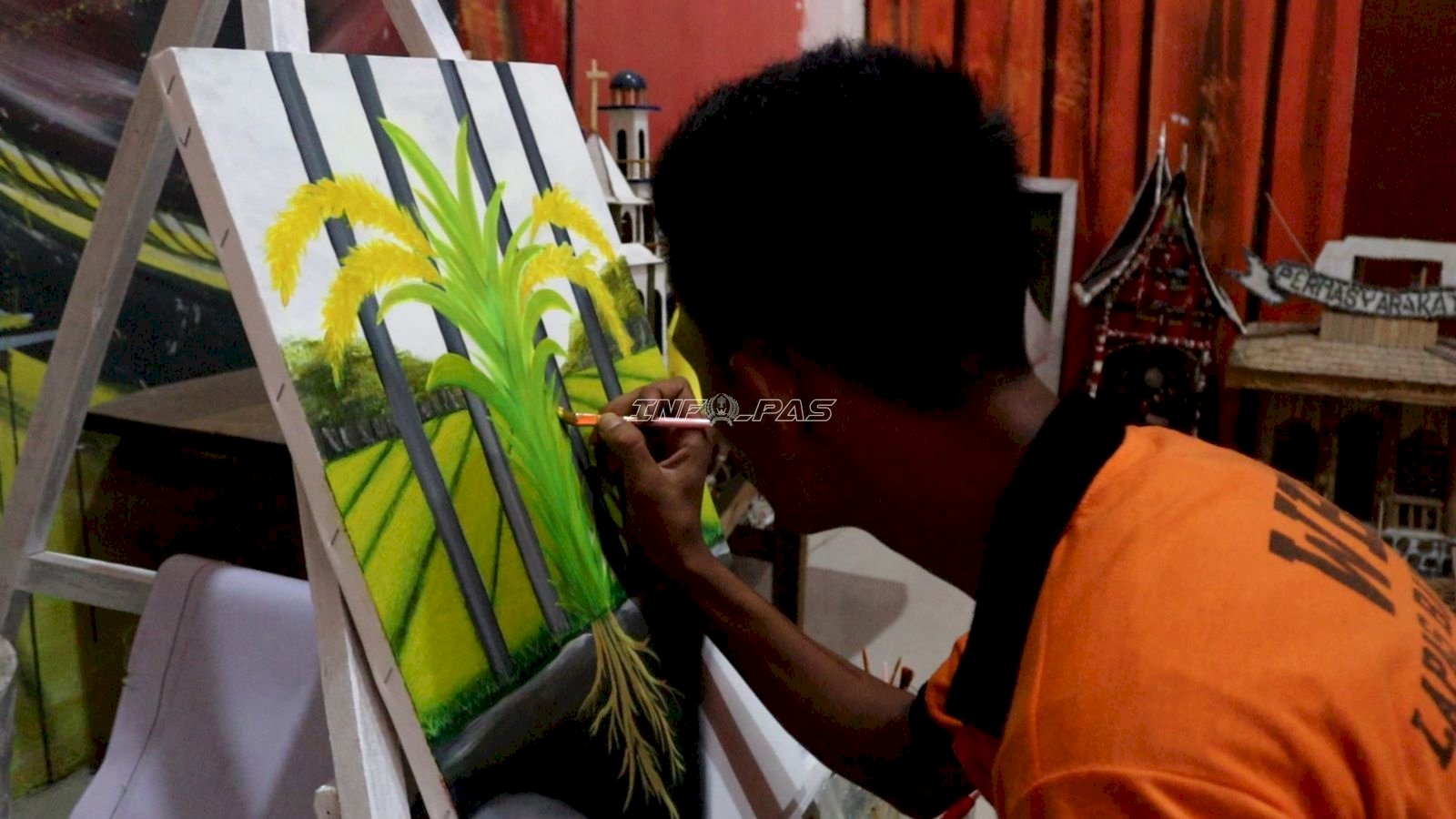 Kreativitas tanpa Batas, Warga Binaan Lapas Batulicin Asah Bakat lewat Pembinaan Seni Lukis