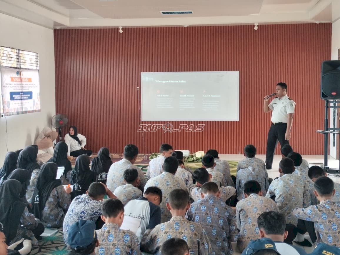 Kolaborasi Bakesbangpol, Lapas Banjarbaru Edukasi Pelajar Bahaya Narkoba