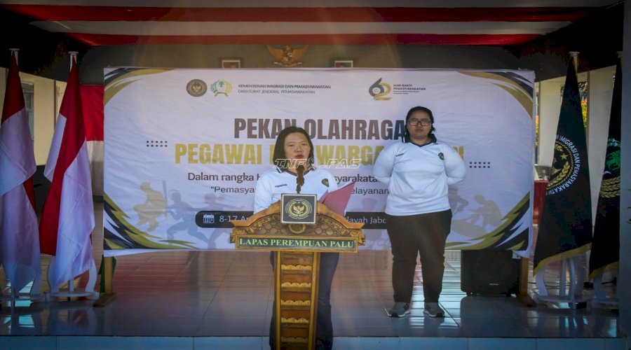 Penuh Kebersamaan, Kalapas Perempuan Palu Buka Pekan Olahraga HBP Ke-62