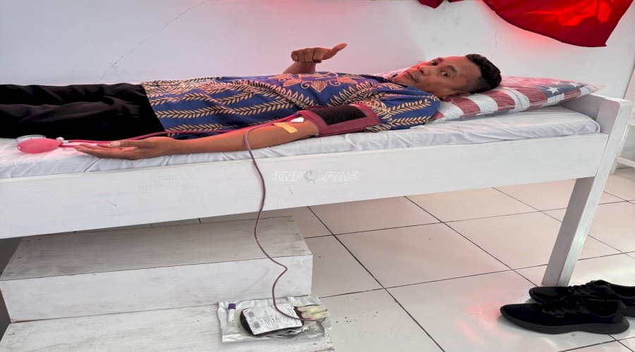 Jelang HBP Ke-62, Petugas dan Warga Binaan Lapas Namlea Laksanakan Kegiatan Donor Darah