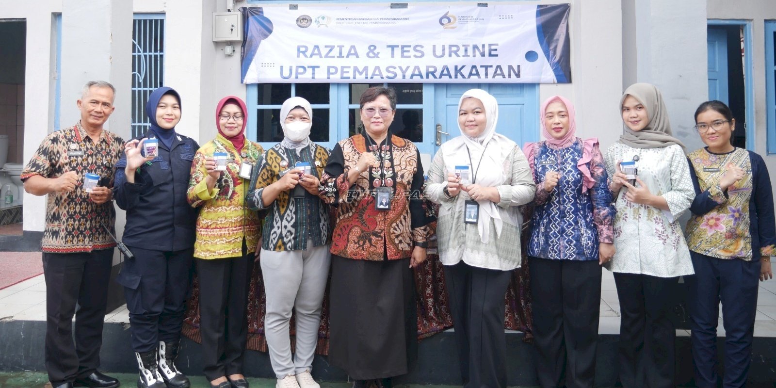 Perkuat Komitmen P4GN, Petugas Lapas Perempuan Martapura Tes Urine Mendadak