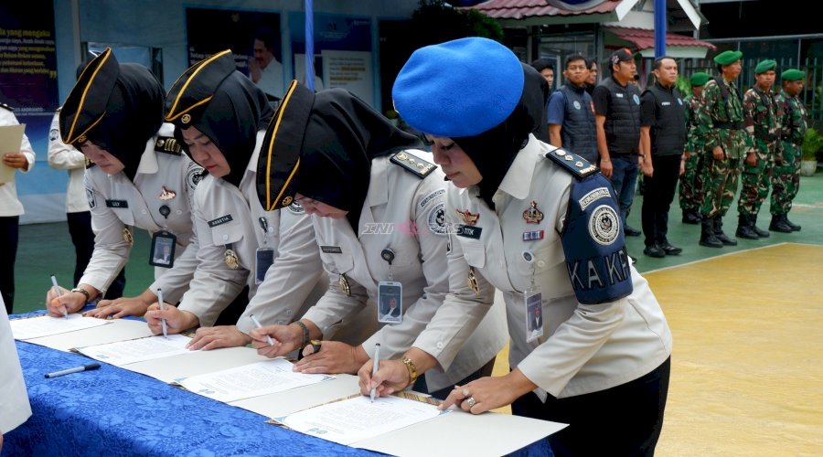 Ikrar Serentak Libatkan APH, Lapas Perempuan Palembang Tegaskan Zero Halinar