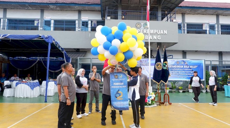 Lapas Perempuan Palembang Sukses Gelar Pembukaan Turnamen Voli Pemasyarakatan Sumsel