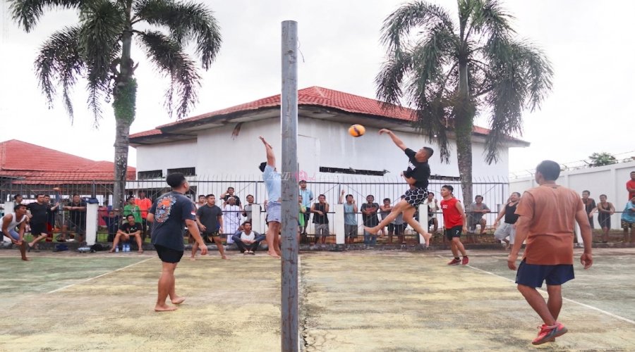Semarak Pekan Olahraga Rutan Pelaihari, Warga Binaan Tunjukkan Sportivitas dan Kebersamaan