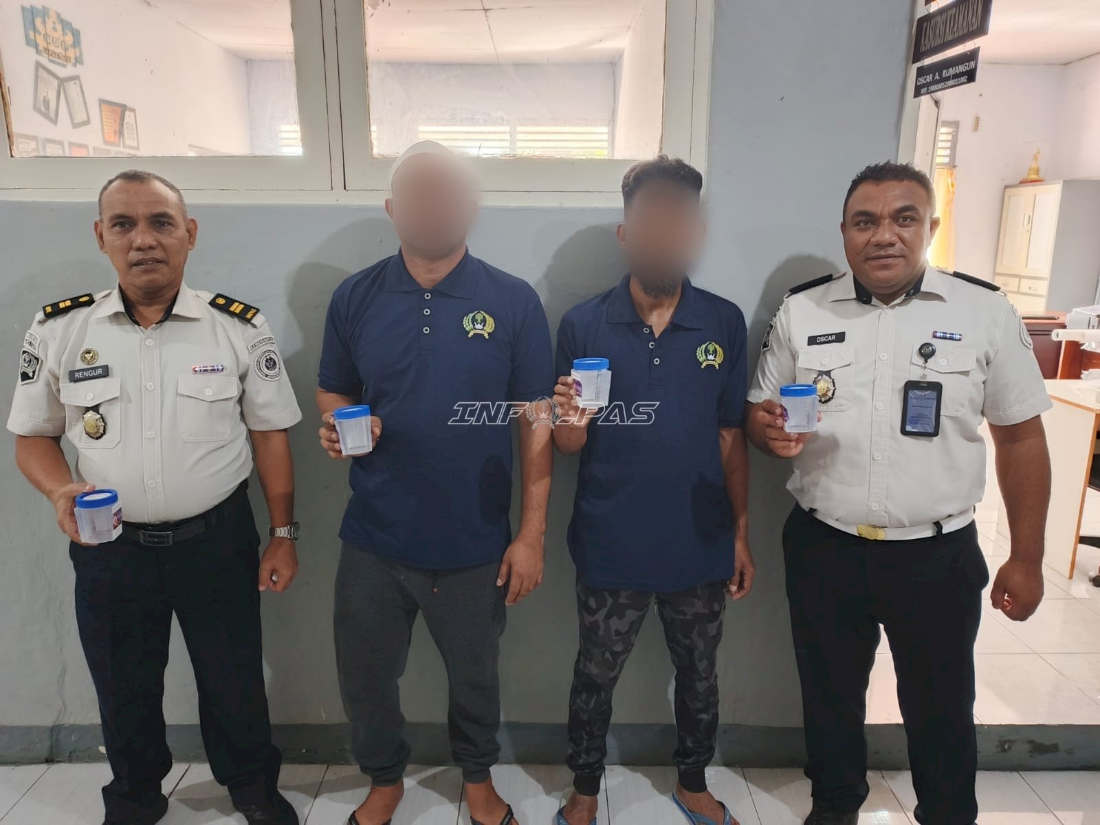 Deteksi Dini Gangguan Kamtib, Tes Urine Petugas dan Warga Binaan Lapas Tual Negatif