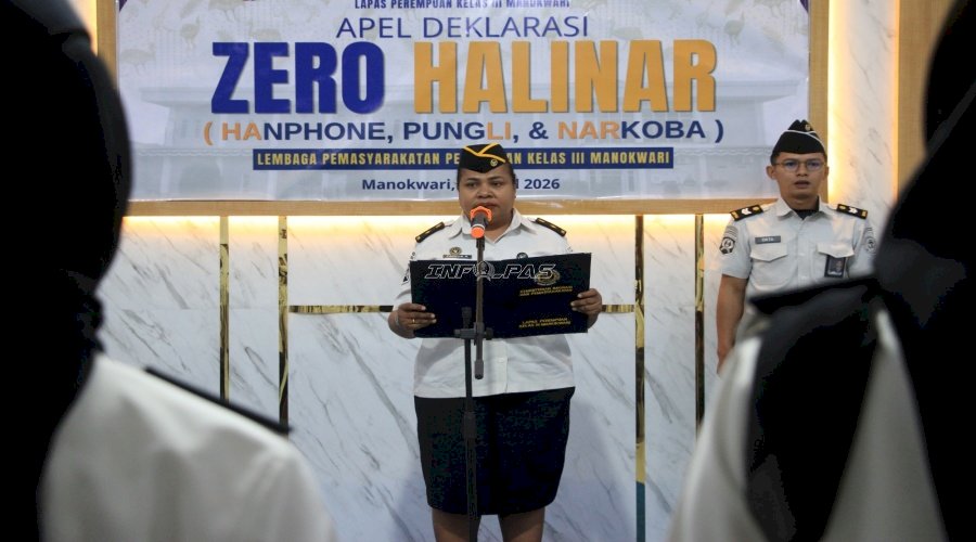 Lapas Perempuan Manokwari Gelar Deklarasi Zero Halinar