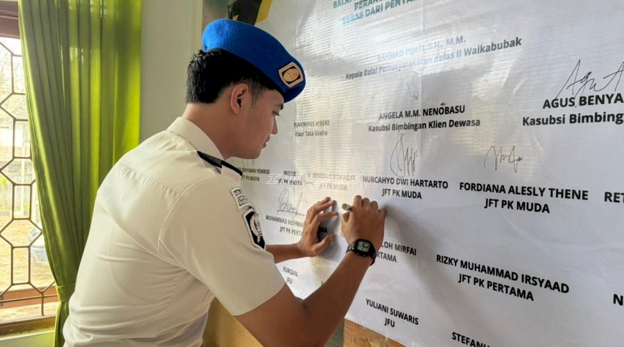 Wujudkan Integritas, Bapas Waikabubak Deklarasikan Ikrar Bebas Narkoba