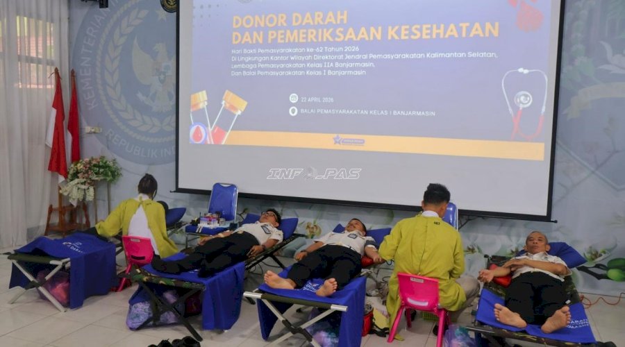 Donor Darah HBP Ke-62, Wujud Nyata Bakti Pemasyarakatan Kalsel untuk Negeri