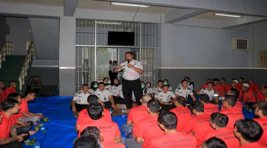 Rajut Kebersamaan, Lapas Pemuda Madiun Gelar Makan Bersama Warga Binaan