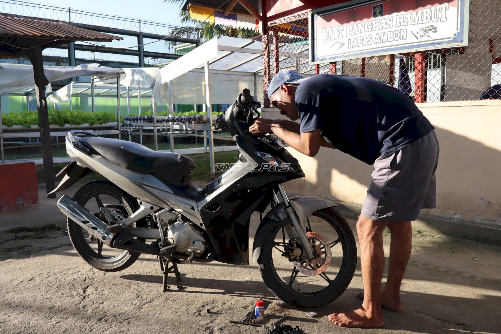 Bekali Warga Binaan Skill Otomotif, Lapas Ambon Fasilitasi Latihan Perbaikan Rem Motor