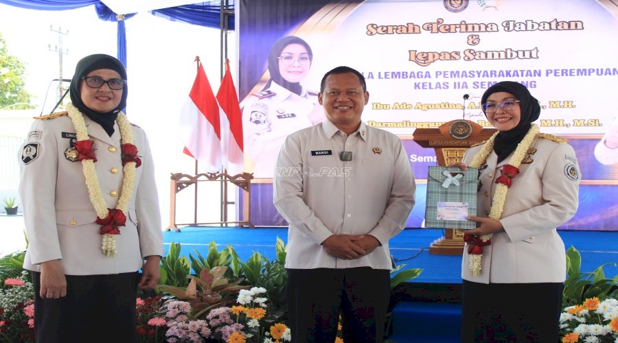 Pimpin Sertijab Kalapas Perempuan Semarang, Kakanwil Ditjenpas Jateng Tekankan Kontribusi Nyata dan Penguatan Kinerja