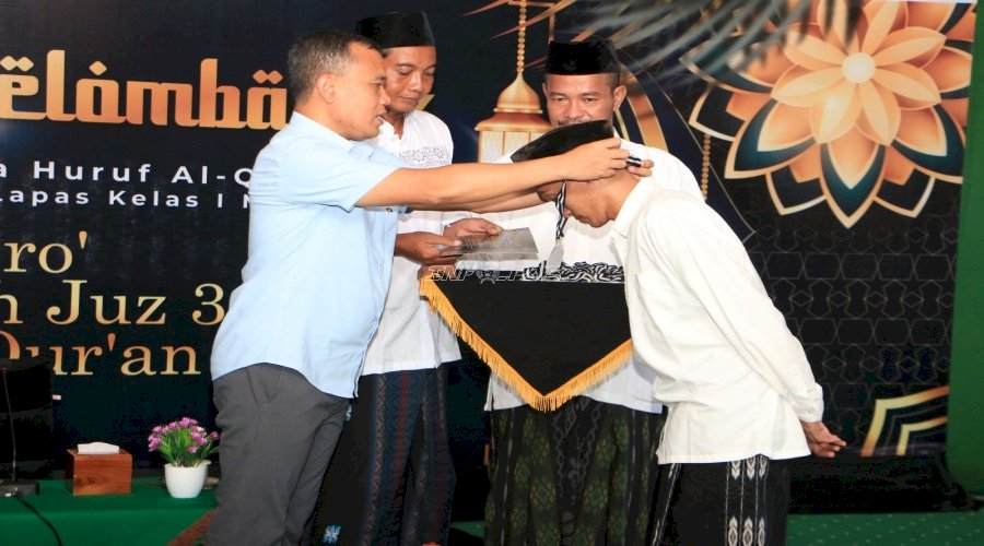 Dari Iqra hingga 30 Juz, 45 Warga Binaan Lapas Kelas I Madiun Wisuda Santri Tahap Ketiga