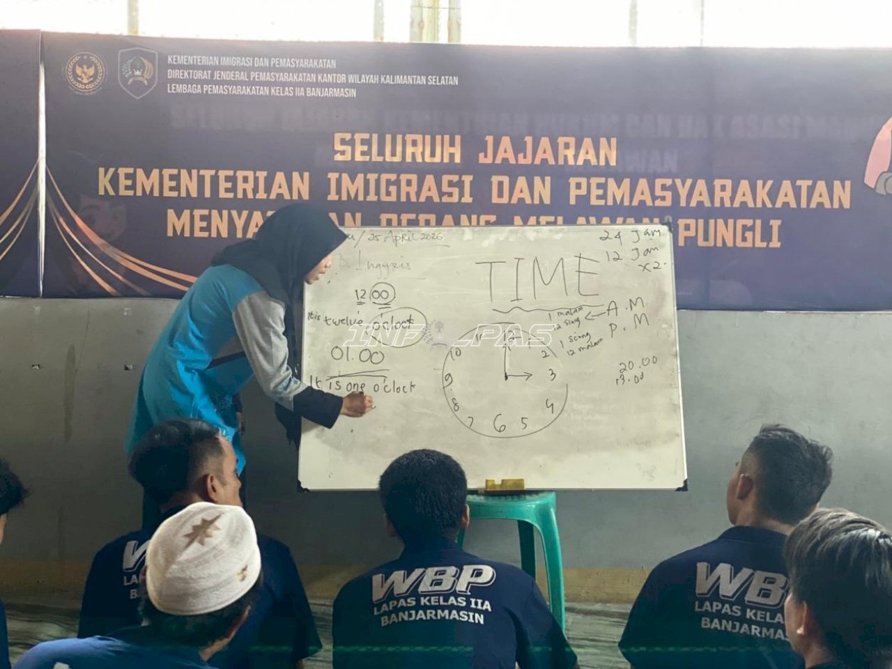 Tingkatkan Kompetensi, 29 Warga Binaan Lapas Banjarmasin Ikuti Kelas Bahasa Inggris