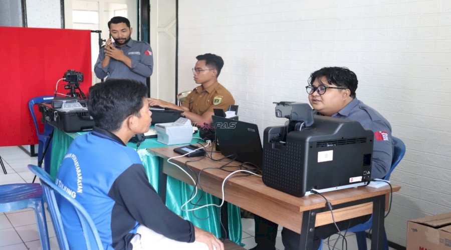 Lapas Tanjung Gandeng Disdukcapil Kab. Tabalong Lakukan Pemadanan NIK Warga Binaan
