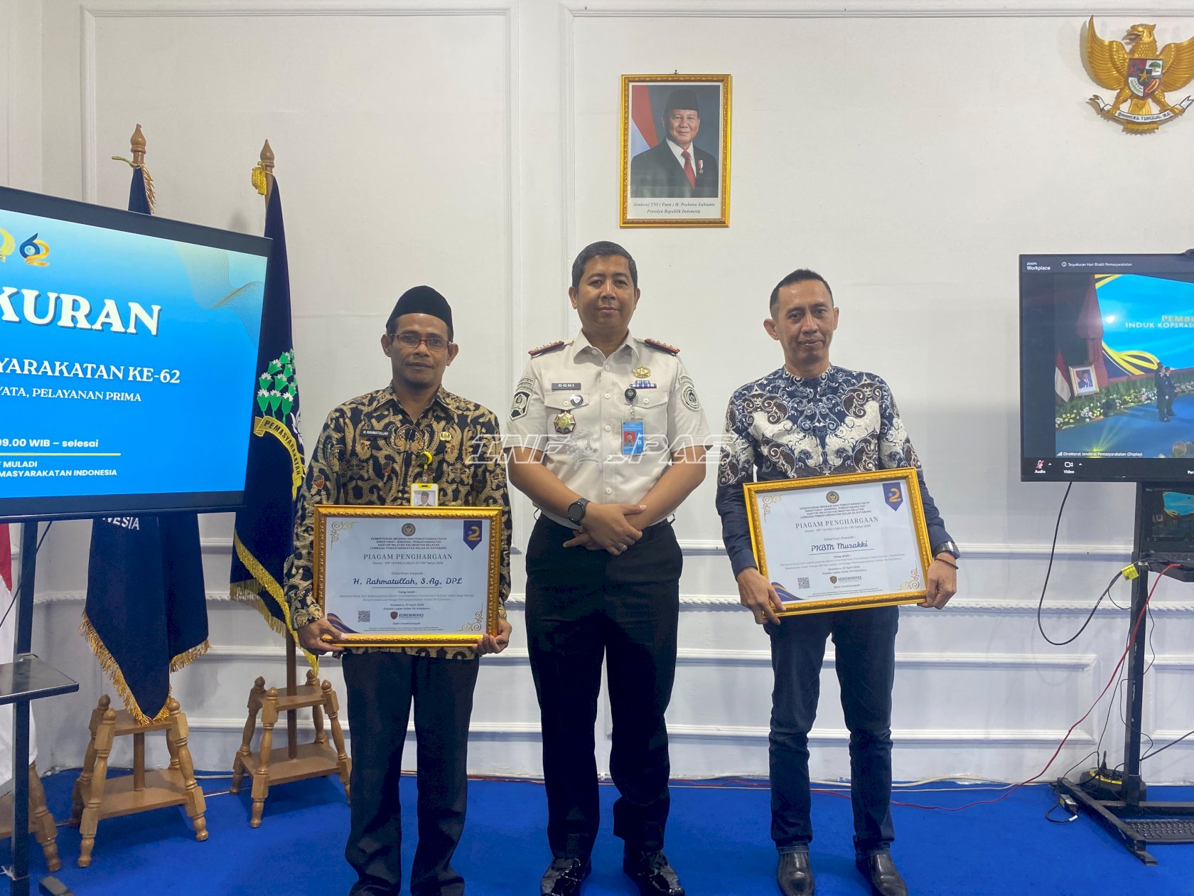 Tasyakuran HBP Ke-62, Lapas Kotabaru Beri Penghargaan Mitra, Pegawai, dan Warga Binaan