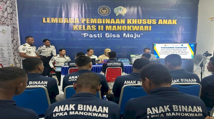 LPKA Manokwari Gandeng Dukcapil Laksanakan Perekaman Data Kependudukan bagi Anak Binaan