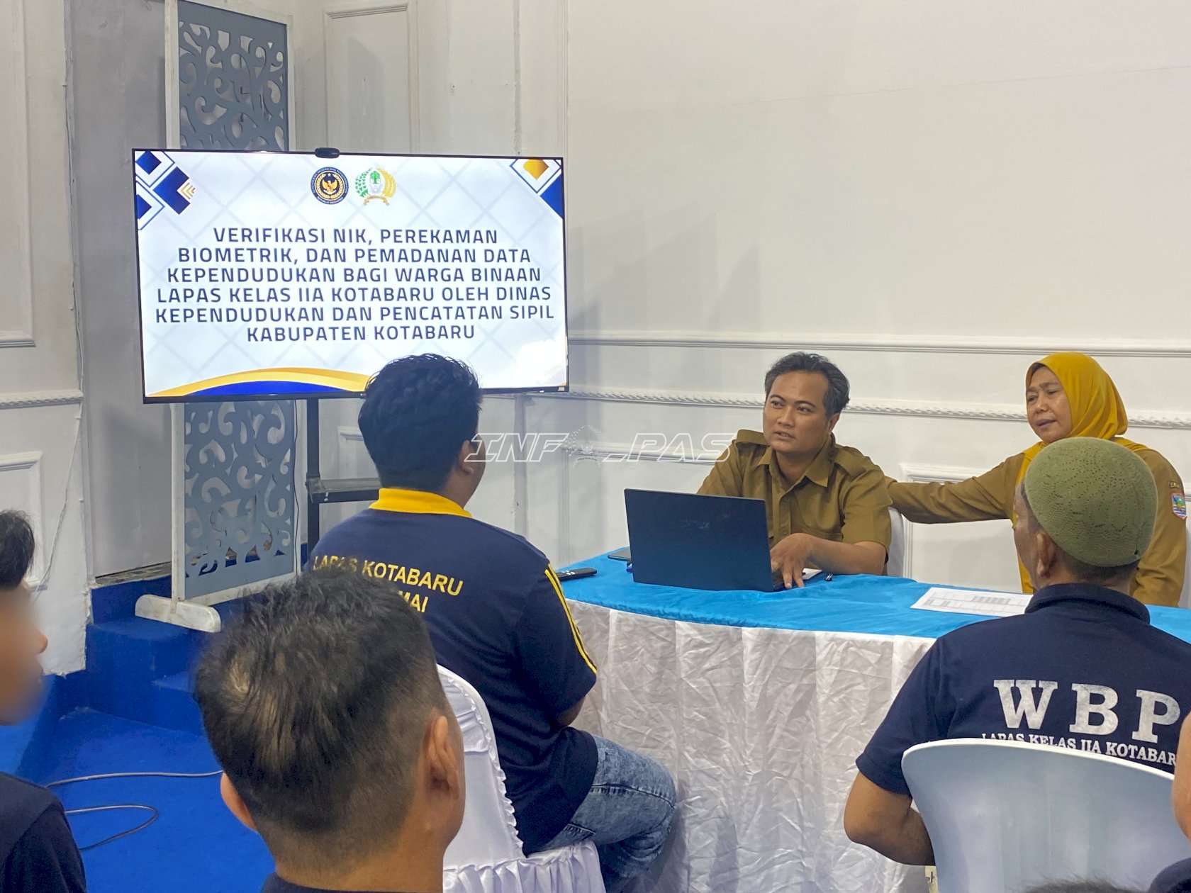 Lapas Kotabaru Gandeng Disdukcapil Verifikasi NIK dan Rekam Biometrik Warga Binaan