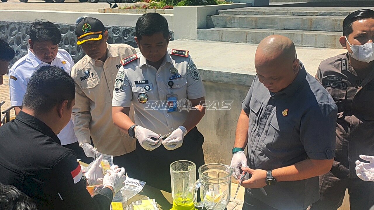 Dukung Penegakan Hukum Tuntas, Lapas Kotabaru Kawal Pemusnahan Barang Bukti di Kejaksaan Negeri
