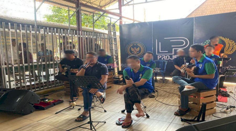 LP Project Band Hibur Keluarga Warga Binaan, Suasana Kunjungan di Lapas Banjarmasin Kian Hangat
