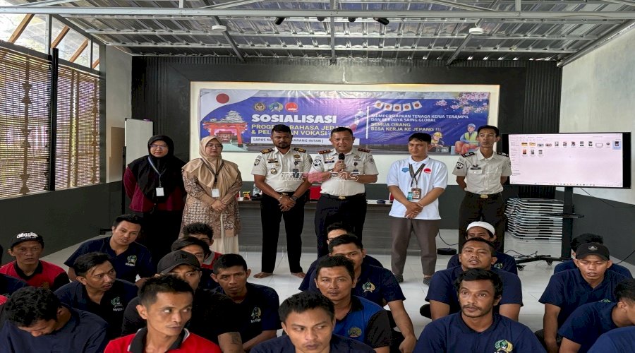 Lapas Narkotika Karang Intan dan LPP Enter Cabang Banjarbaru Ajak Warga Binaan Belajar Bahasa Jepang
