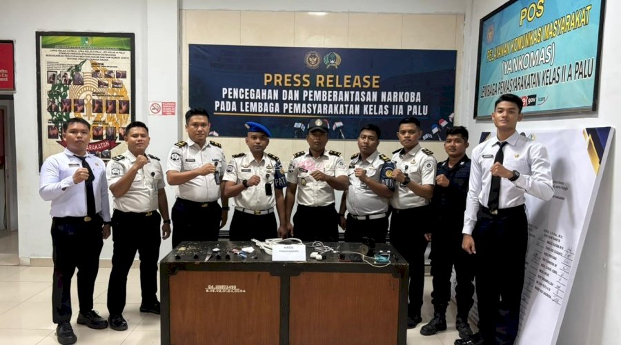 Razia Petugas Lapas Palu Sasar Seluruh Kamar Hunian Warga Binaan