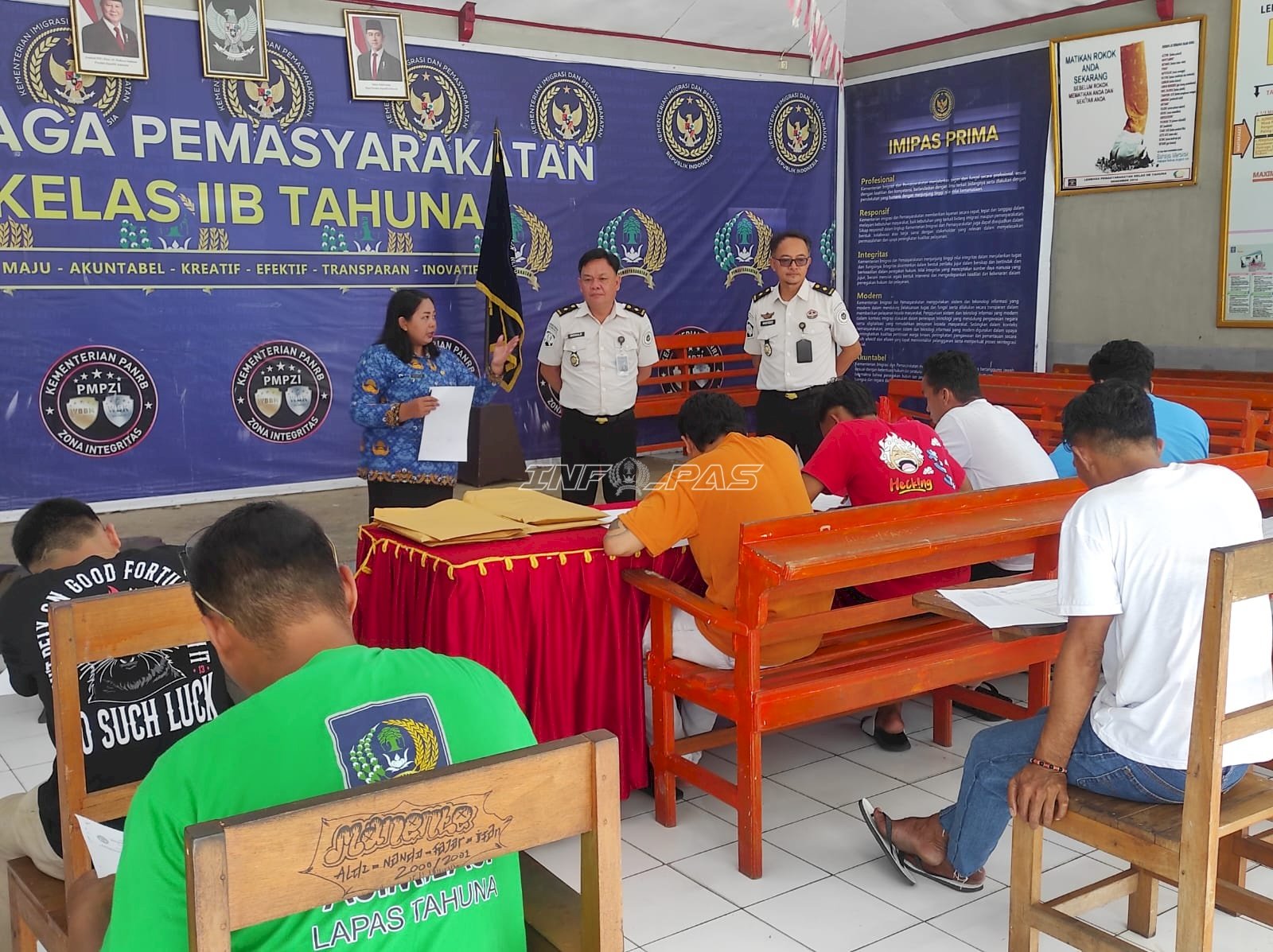 Kejar Pendidikan, 15 Warga Binaan Lapas Tahuna Jalani Ujian Kesetaraan Paket A, B, dan C