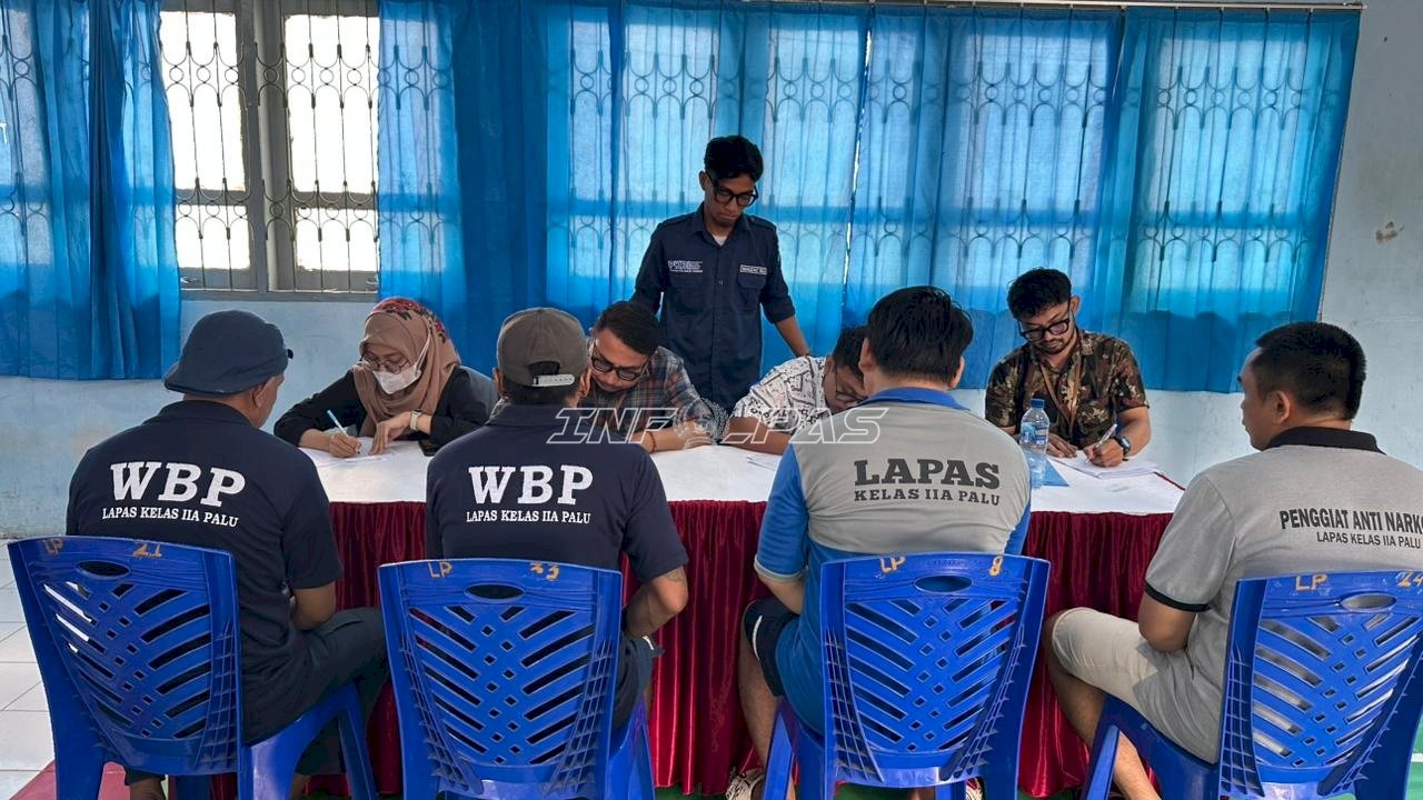 Lapas Palu Laksanakan VCT Mobile, Deteksi Dini HIV/AIDS pada Warga Binaan