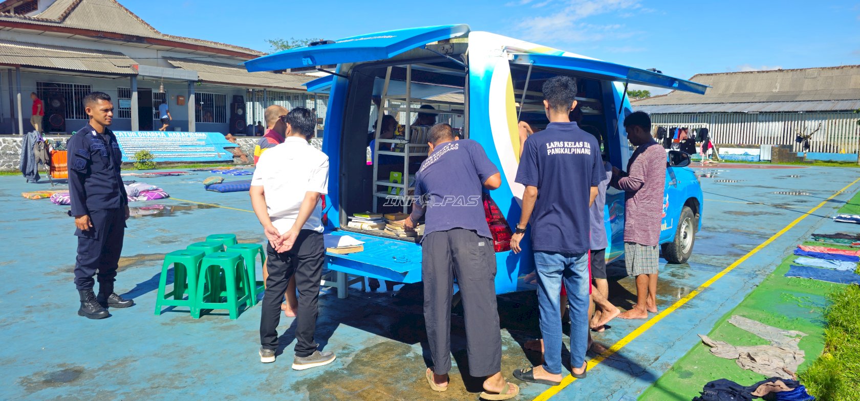 Lapas Pangkalpinang Hadirkan Perpustakaan Keliling untuk Bangun Budaya Literasi