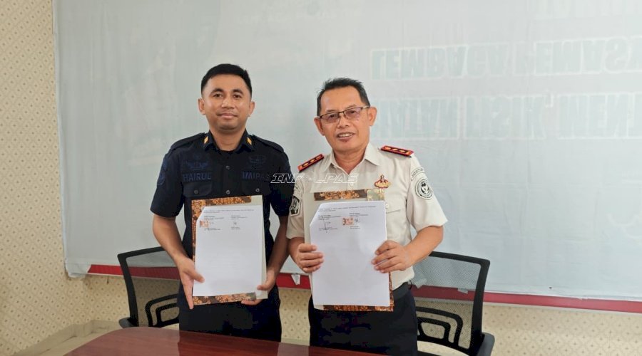 Optimalkan PNBP, Lapas Luwuk dan Koperasi Pengayoman Teken Kontrak Pemanfaatan Sewa BMN