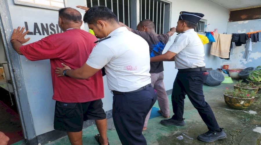 Komitmen Zero Halinar, Lapas Tual Razia Mendadak Kamar Warga Binaan
