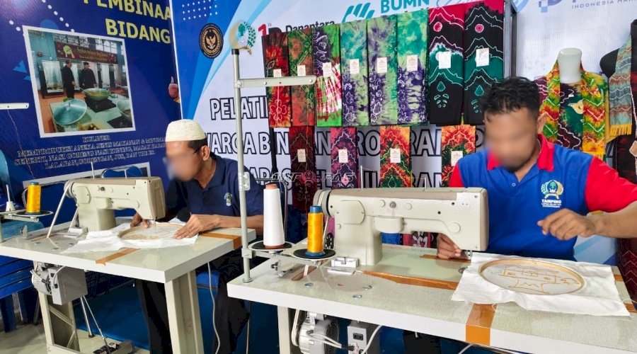 Lapas Banjarmasin Latih Warga Binaan Keterampilan Bordir, Tingkatkan Kemandirian dan Bekal Usaha
