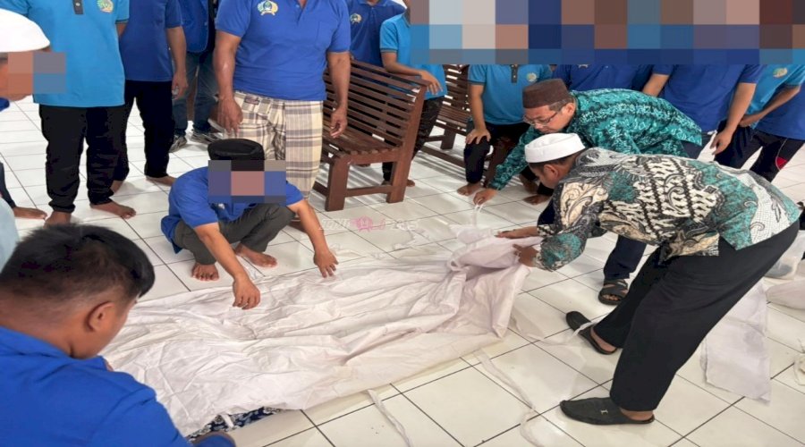 Rutan Rantau Gelar Praktik Kepengurusan Jenazah bersama Kemenag Kab. Tapin dan Mahasiswa UIN Antasari Banjarmasin