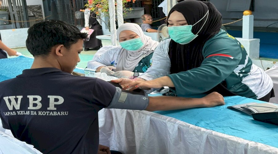 Deteksi Dini Penyakit, Lapas Kotabaru bersama Puskesmas Dirgahayu Gelar Skrining Kesehatan