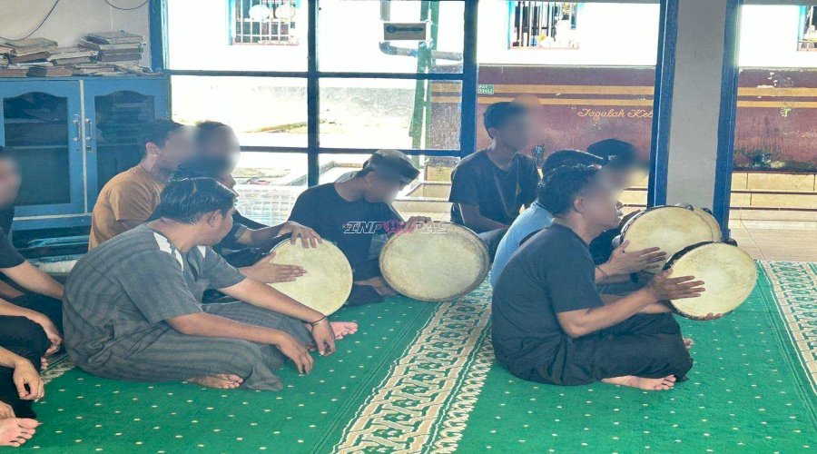 Lantunkan Selawat, Warga Binaan Rutan Marabahan Tampilkan Keterampilan Hadrah