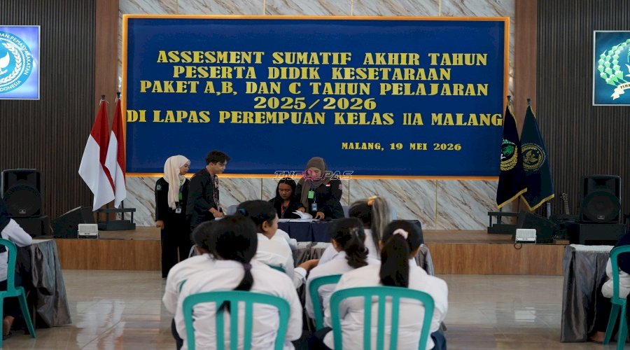Penuhi Hak Pendidikan Warga Binaan, Lapas Perempuan Malang Fasilitasi Asesmen Sumatif Akhir Tahun Program Kesetaraan