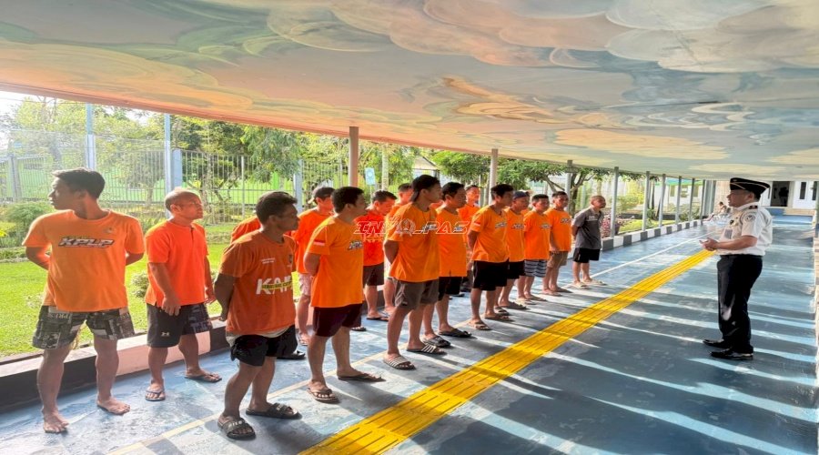 Kalapas Narkotika Karang Intan Beri Apresiasi dan Semangat kepada “Pasukan Orange” Warga Binaan