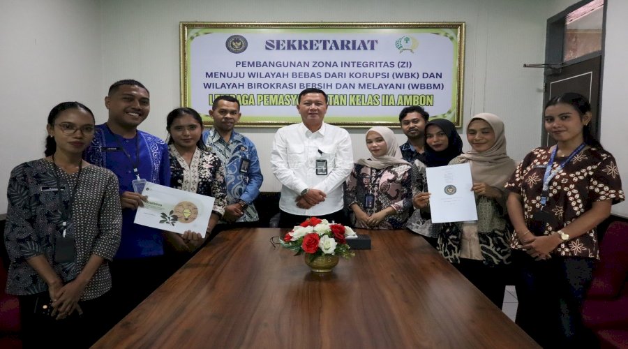 Paparkan Karya dan Gagasan Kreatif, Kalapas Ambon Apresiasi Inovasi Peserta Magang 