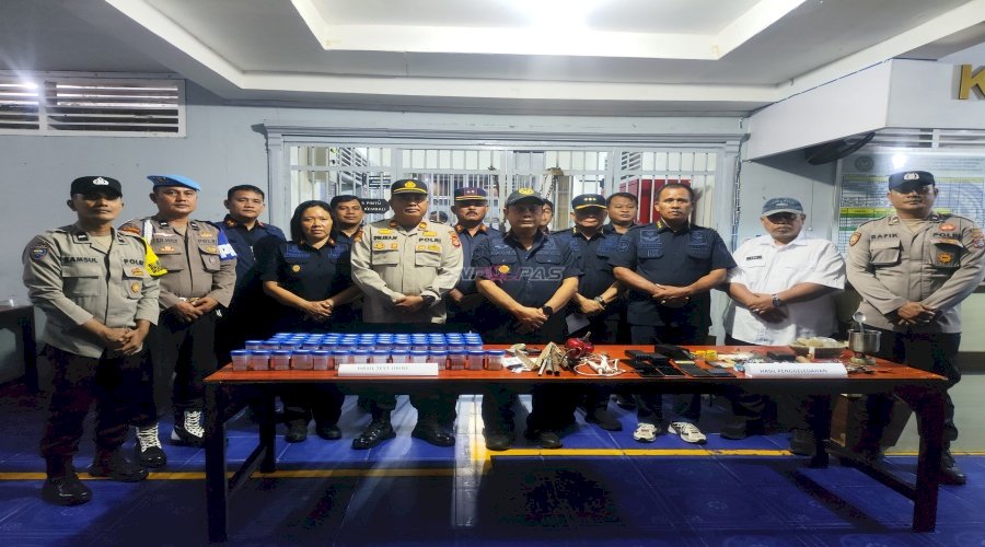 Satops Patnal Kanwil Ditjenpas Sulteng bersama Polres Parigi Gempur Halinar di Lapas Parigi