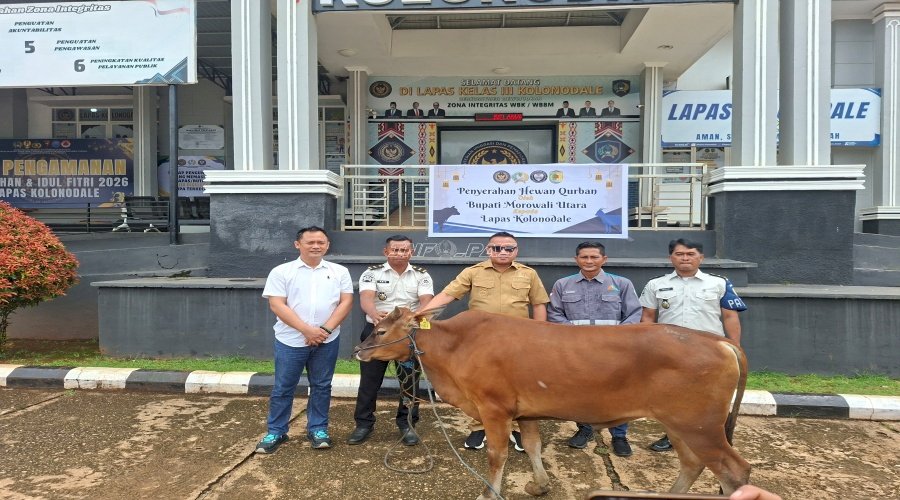 Lapas Kolonodale Terima Satu Sapi Kurban dari Bupati Morowali Utara 