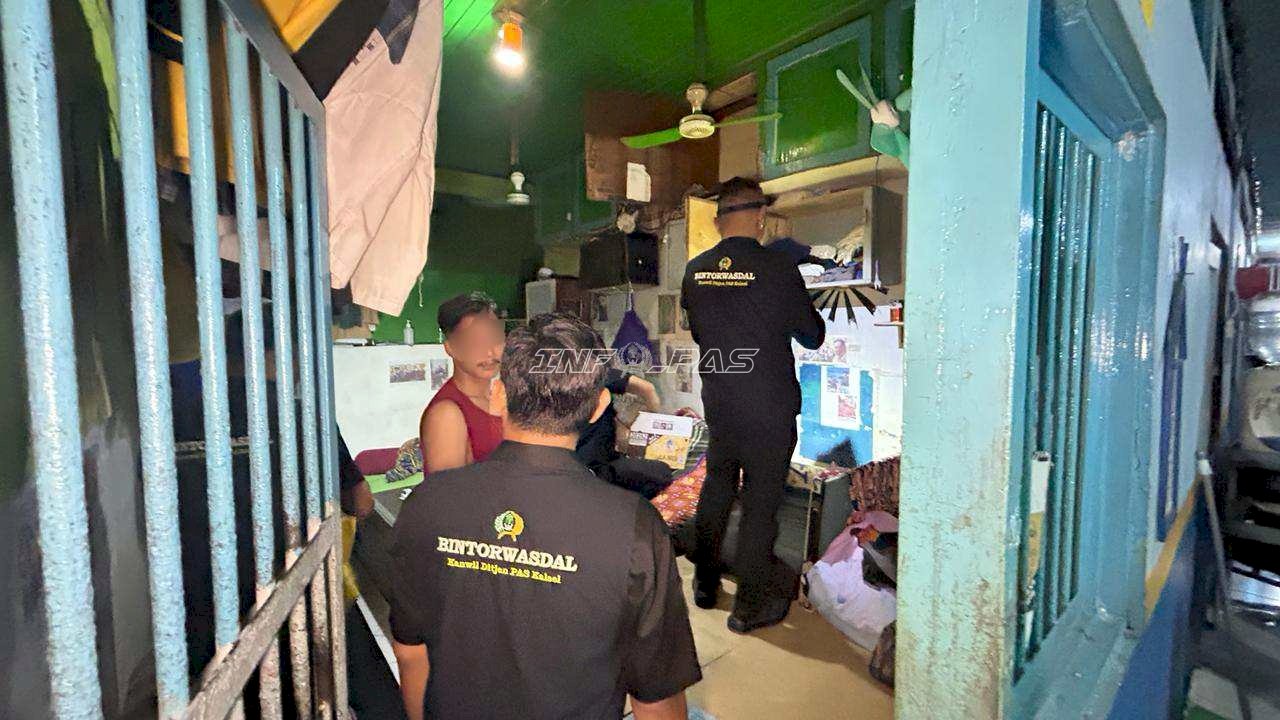 Razia Gabungan Malam Hari, Rutan Marabahan Perkuat Pemberantasan Halinar