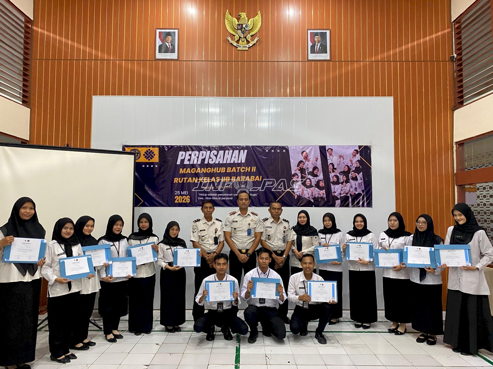 Rutan Barabai Apresiasi Kontribusi Peserta Magang lewat Penyerahan Sertifikat