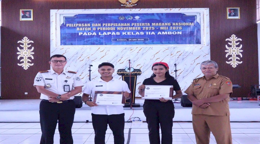 Pelepasan Peserta Magang di Lapas Ambon, Momen Perpisahan Penuh Kehangatan