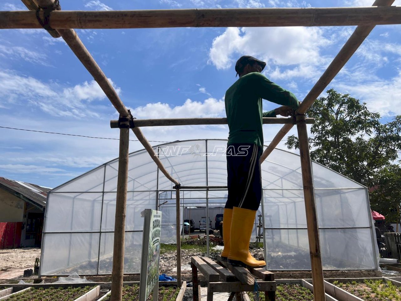 Lapas Banjarmasin Kembangkan Budidaya Labu Siam dengan Para-Para Bambu di SAE 1