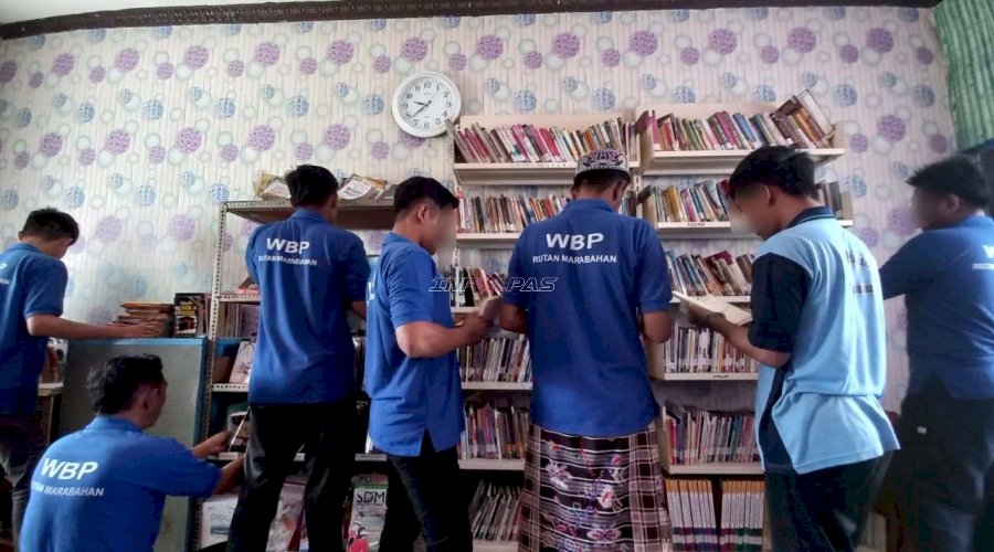Tumbuhkan Minat Baca, Rutan Marabahan Dorong Warga Binaan Aktif Manfaatkan Perpustakaan